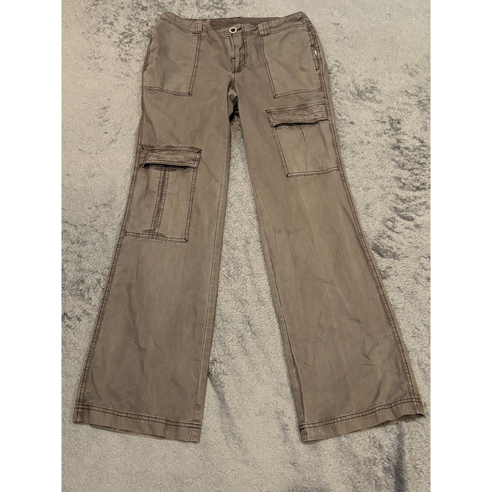 Free People Cargo Pants Womens 4 Green Straight Leg Distressed Ankle Flare Army